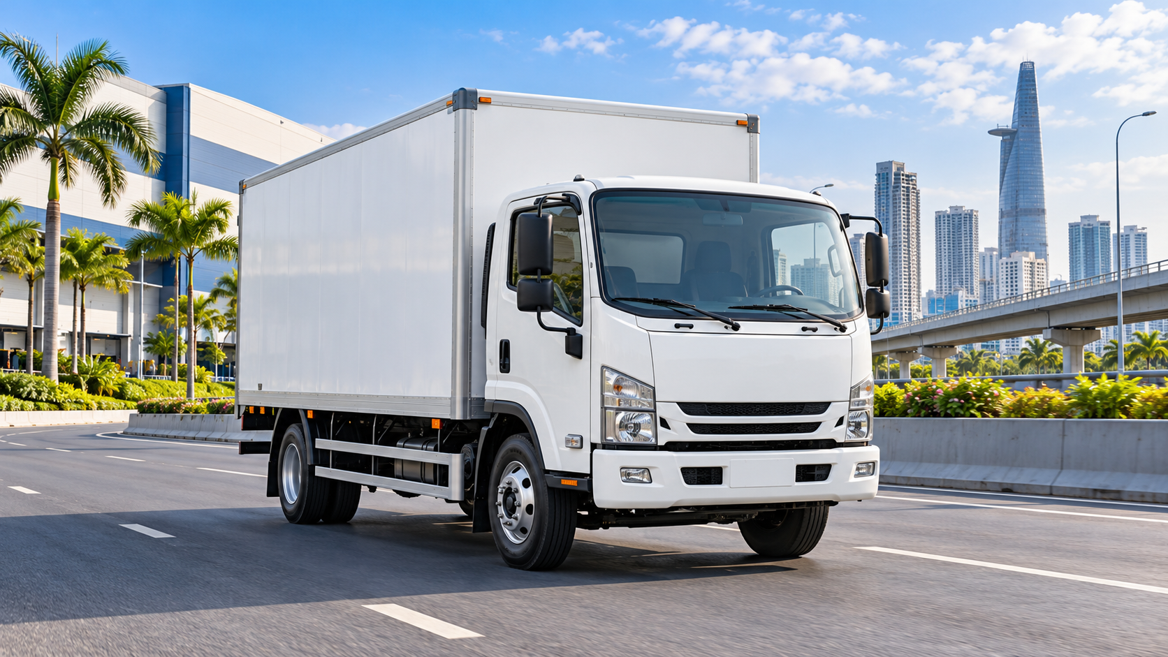 Minh họa xe tải logistics hiện đại tại Việt Nam